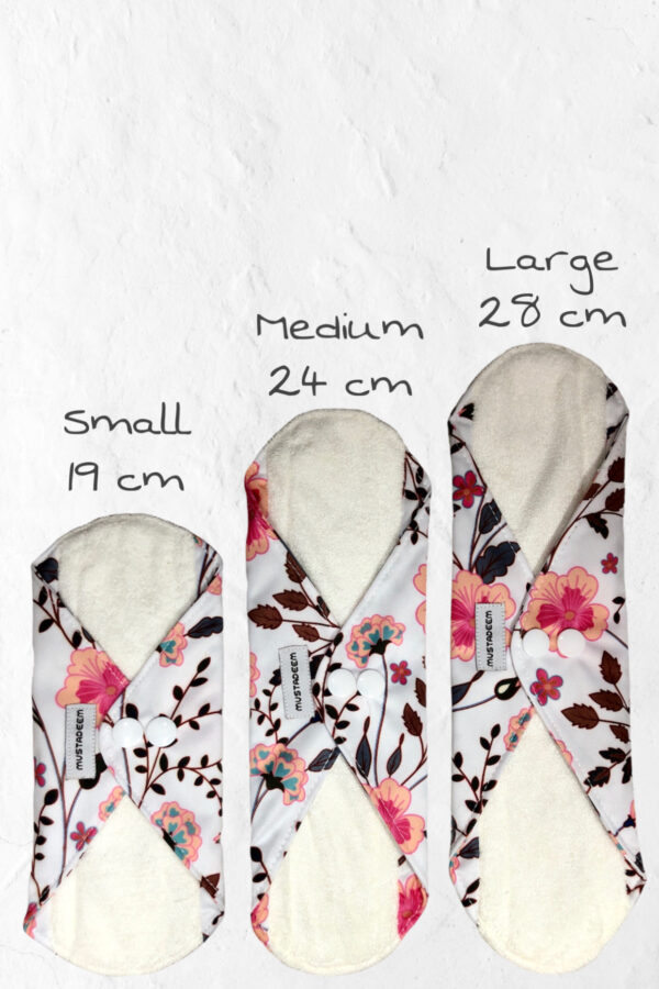 Menstrual Reusable Cloth Sanitary Pads – Organic Bamboo with Polyster Back