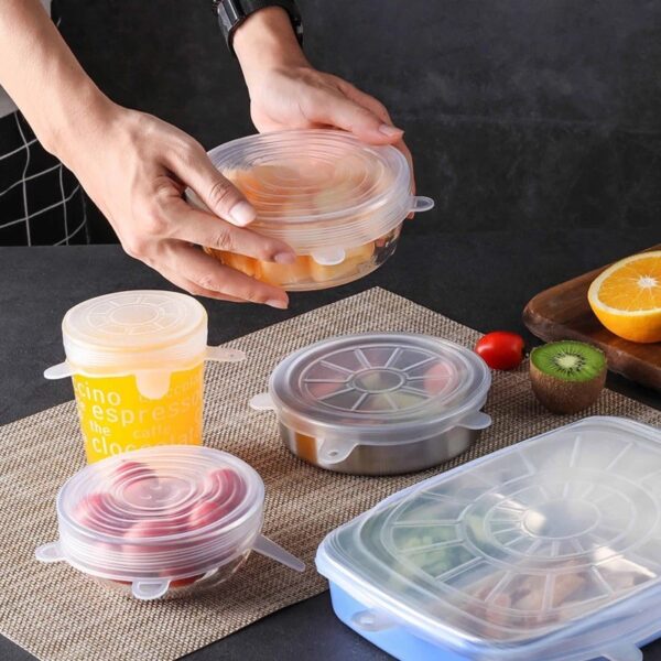 Silicone Food Covers – Set of 6 Pieces in Various Sizes - Image 5
