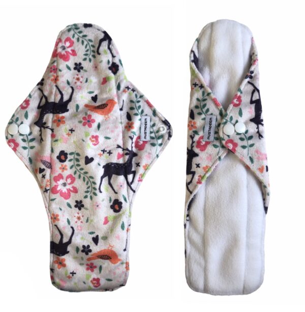 Large Night-sized Reusable Sanitary Pad with Velvet Back – One Piece