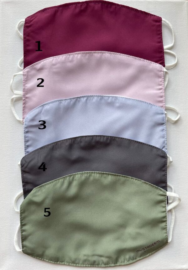 Plain Masks with Two Layers – Polyester Outside and Cotton Inside