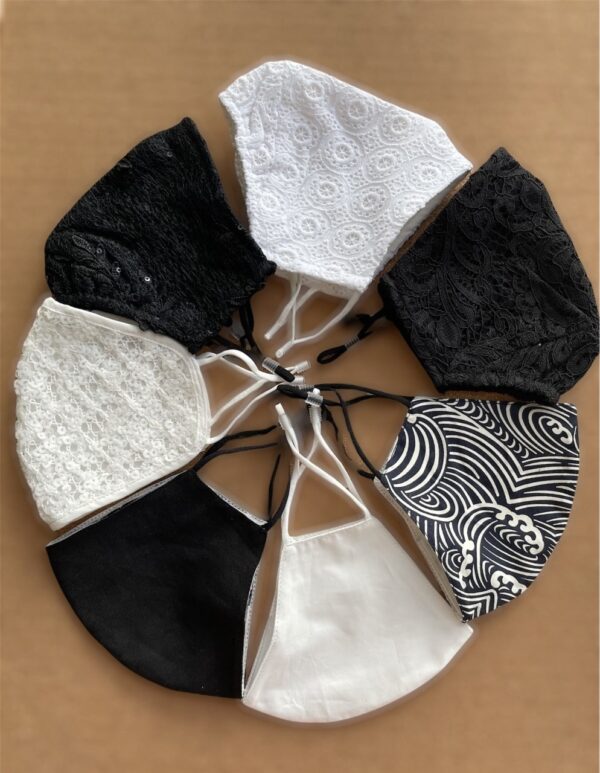 Black and White Cotton Masks Collection
