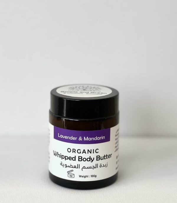 Organic Whipped Body Butter for Deep Moisture – Rose, Mandarin, Wood & Lavender