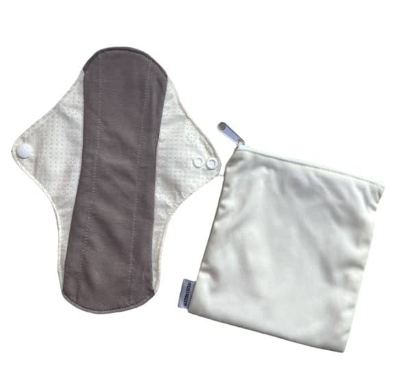 Menstrual Reusable Cloth Sanitary Pads – Anti-Slip, Dark Grey Cotton - Image 3