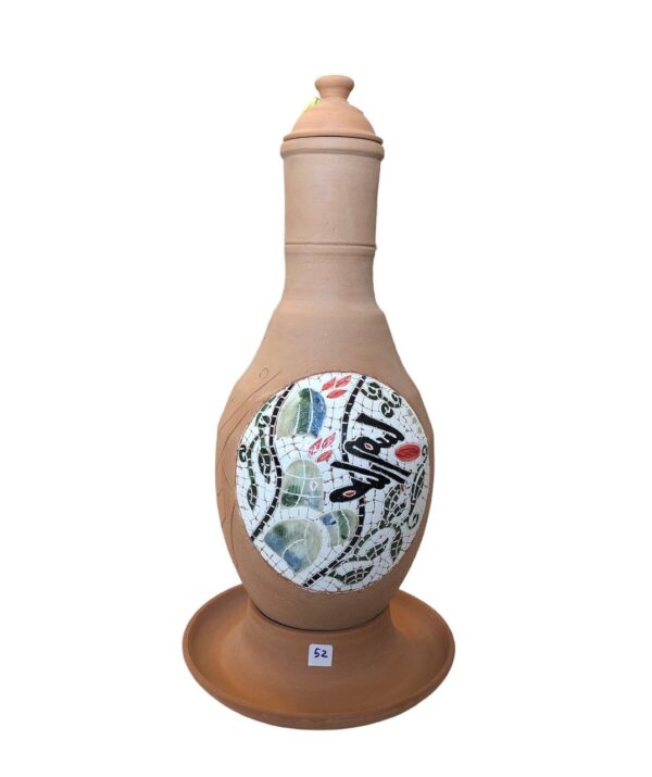 Pottery clay water jug - Mosaic - 3 liter